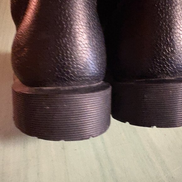 Dr Doc Martens Black Leather Cap Toe Grunge Boots UK 8 Mens 9 Womens 10 - Picture 10 of 12